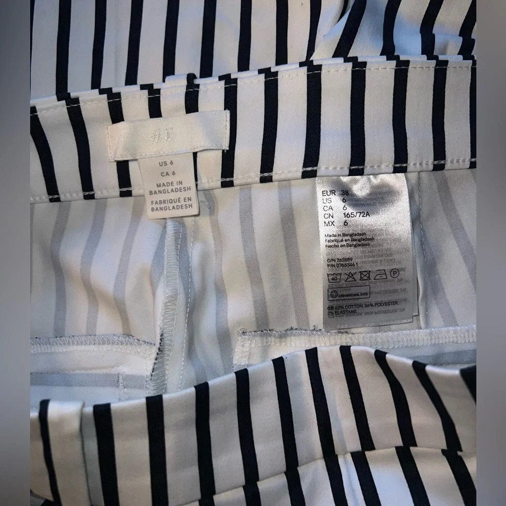 H&M Pinstripe Pants Women’s Size 6 - Picture 3 of 5